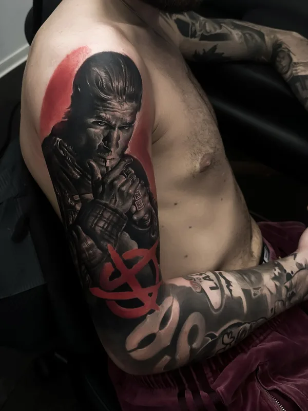 male color realism Tatuagem em full sleeve #94494 | Tatuador Sergey GAS