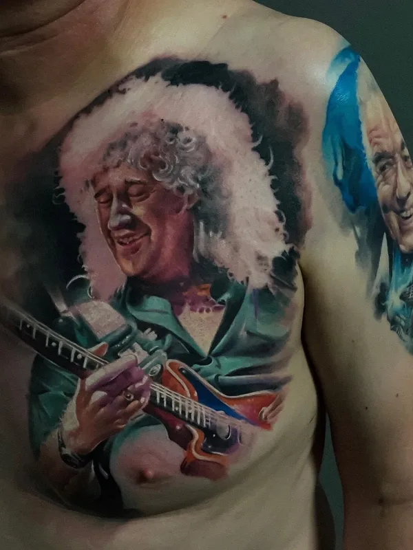male color realism Tatuagem em chest #94495 | Tatuador Sergey GAS