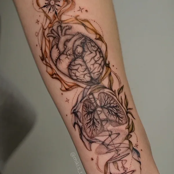 Fine Line tattoo by Miki Sheir in Vancouver