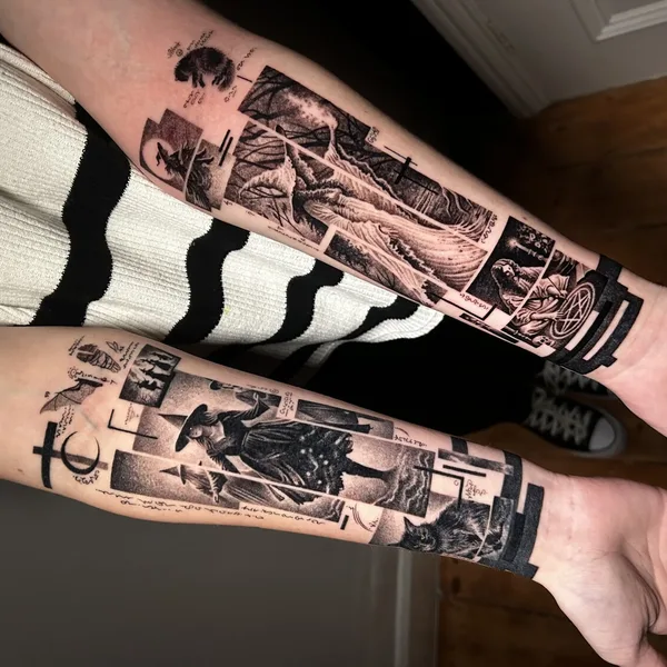 Black & Grey tattoo by Oliver L Boots in Cardiff