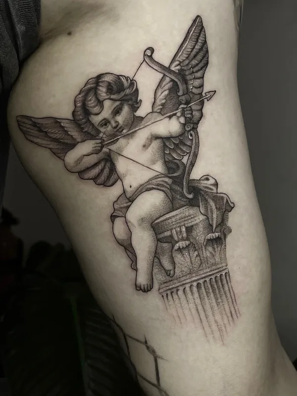 black and grey realism татуировка на side #94716 | Тату мастер Anisa Bumazhenko