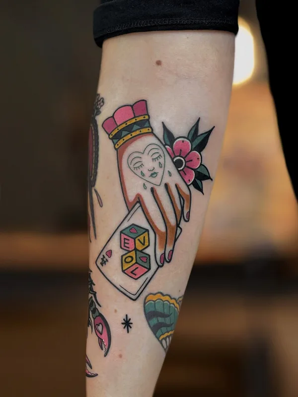color neo-traditional Tatuagem em forearm #94729 | Tatuador Alina MNK