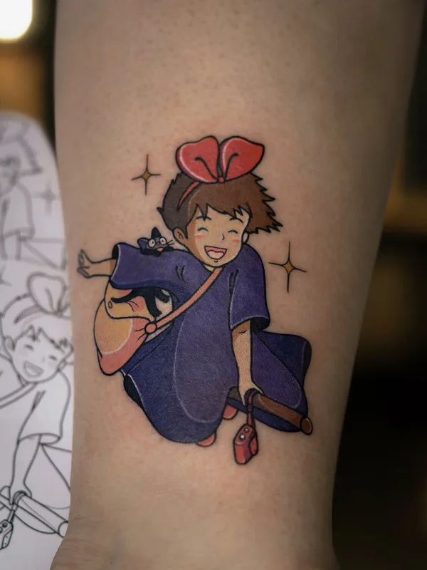 color anime Tatuagem em thigh #94755 | Tatuador Alina MNK