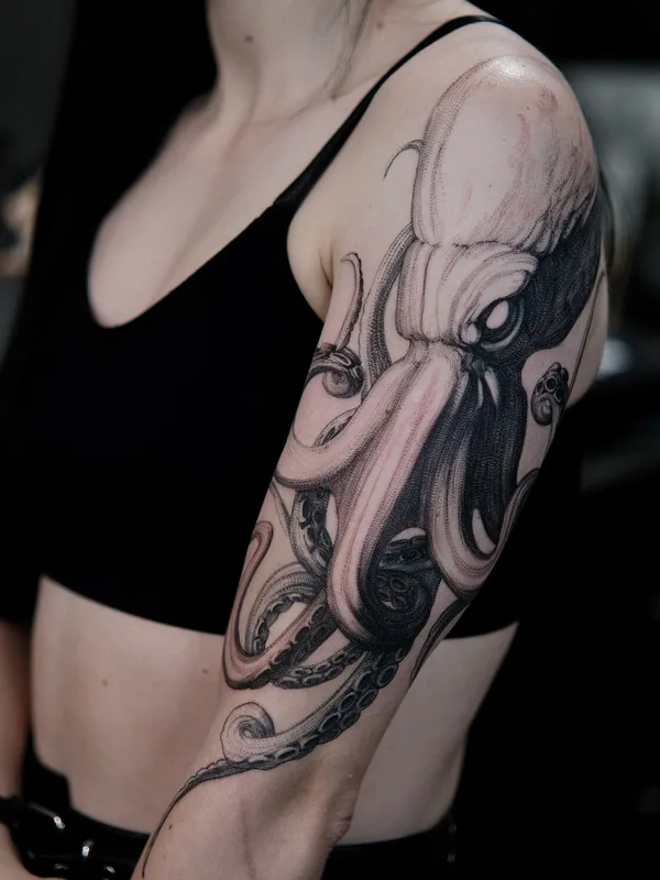 Botanical tattoo by Миша Сибуми in Moscow