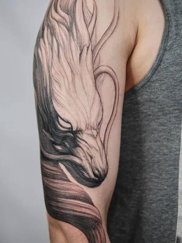 Botanical tattoo by Миша Сибуми in Moscow