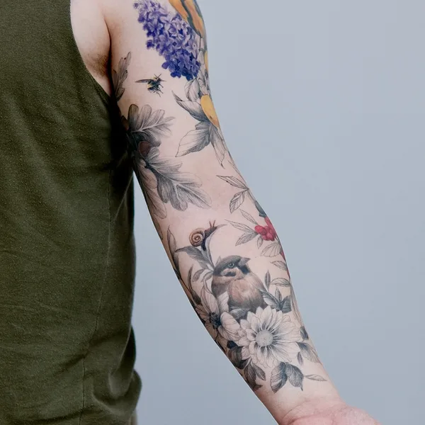 Ботаника tattoo by m.tattooer in Москва