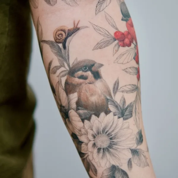 Ботаника tattoo by m.tattooer in Москва