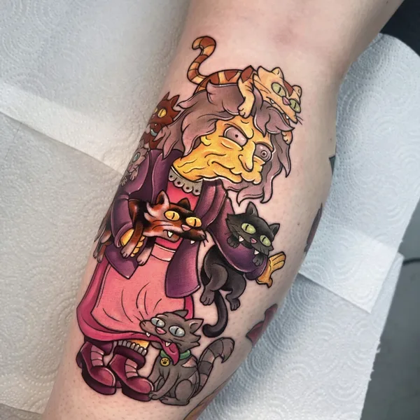Нью Скул tattoo by Александра Мурзина  in Тюмень