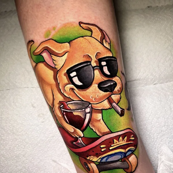 Нью Скул tattoo by Александра Мурзина  in Тюмень