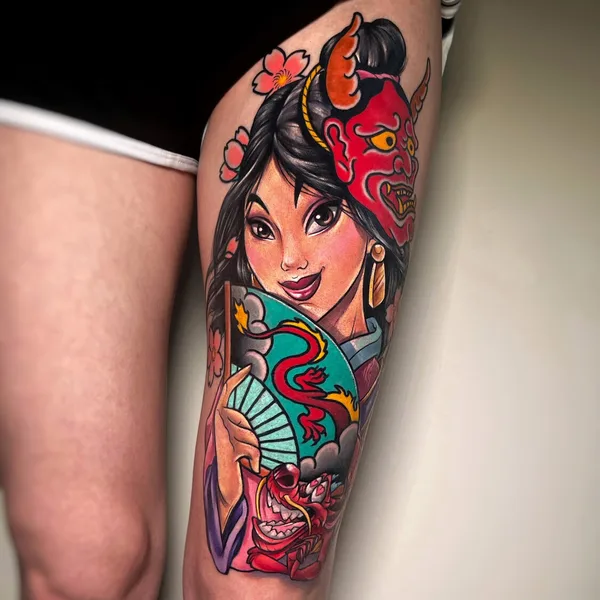 Нью Скул tattoo by Александра Мурзина  in Тюмень