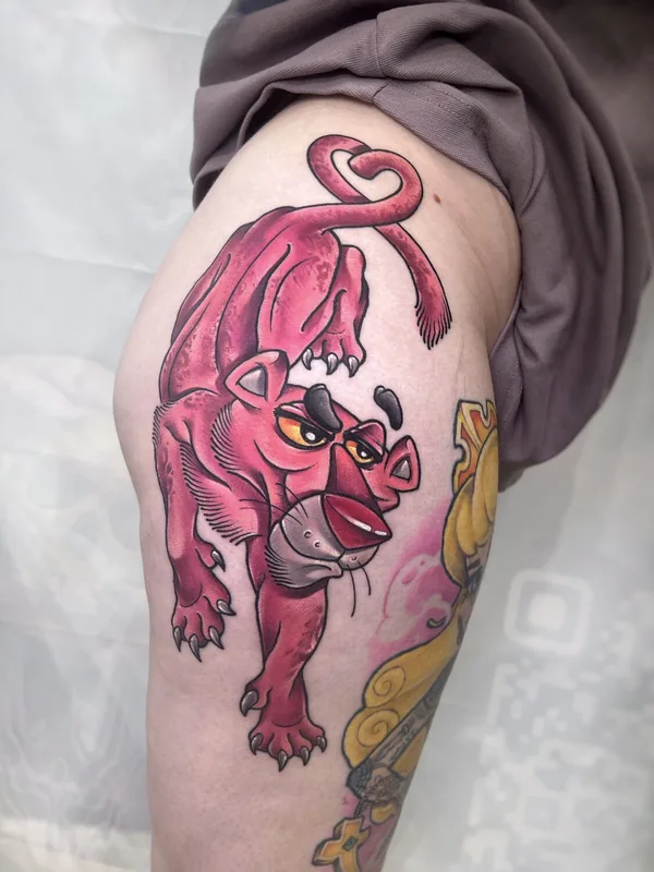 color cartoon tatuaje en thigh #95000 | Tatuador Александра Мурзина