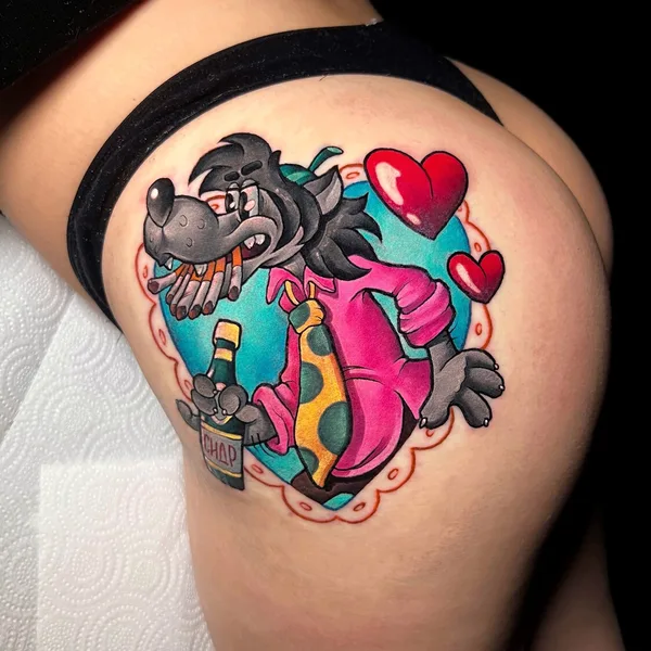 Нью Скул tattoo by Александра Мурзина  in Тюмень