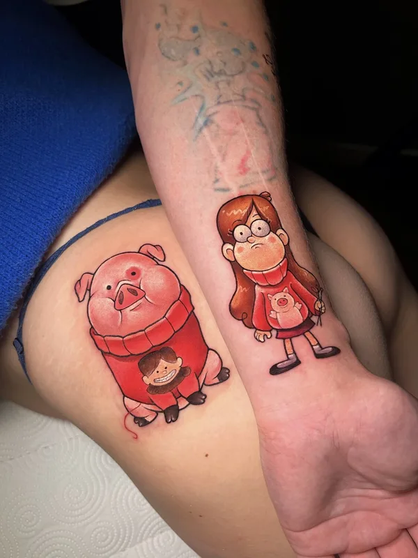 color cartoon tatuaje en forearm #95006 | Tatuador Александра Мурзина