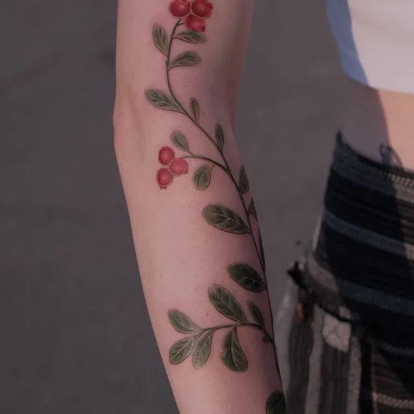 Botanical tattoo by Salvia.ink in Красноярск