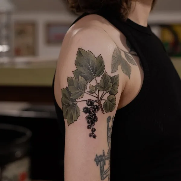 Botanical tattoo by Salvia.ink in Красноярск