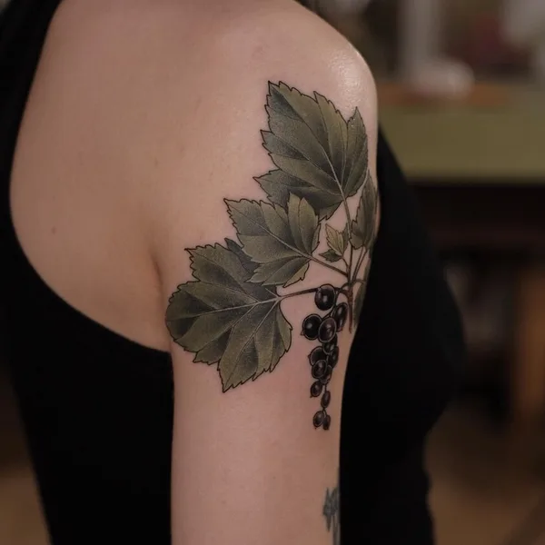 Botanical tattoo by Salvia.ink in Красноярск
