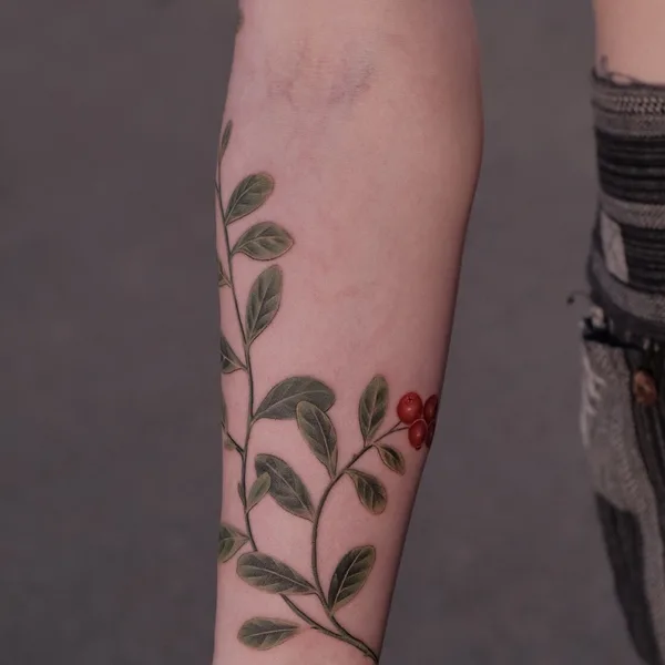 Botanical tattoo by Salvia.ink in Красноярск