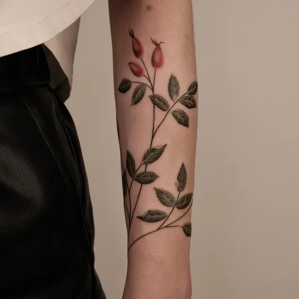 Botanical tattoo by Salvia.ink in Красноярск