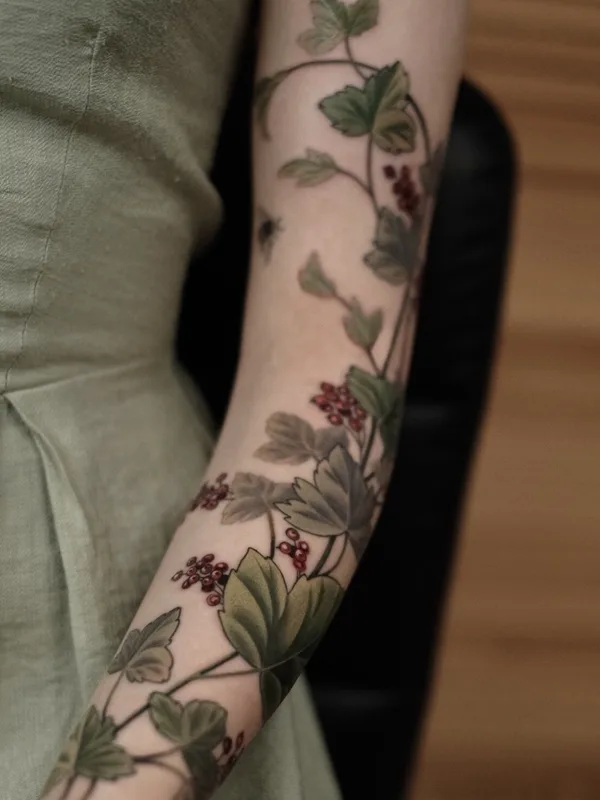 female color botanic tatouage sur forearm #99564 | Artiste tatoueur Salvia.ink