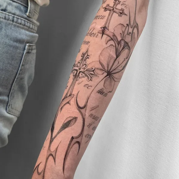 Graphic tattoo by Алина Авангард in Липецк