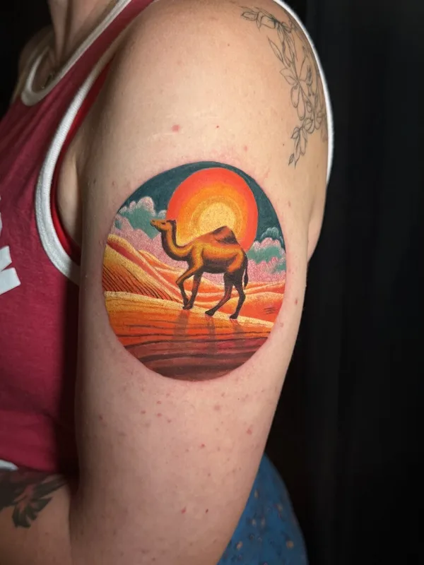 color illustrative tattoo on upper arm #102055 | Tattoo Artist Ксения Олейник 