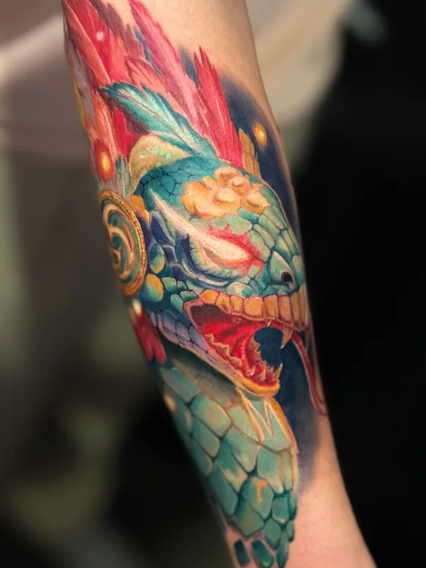 color illustrative tattoo on forearm #102057 | Tattoo Artist Ксения Олейник 