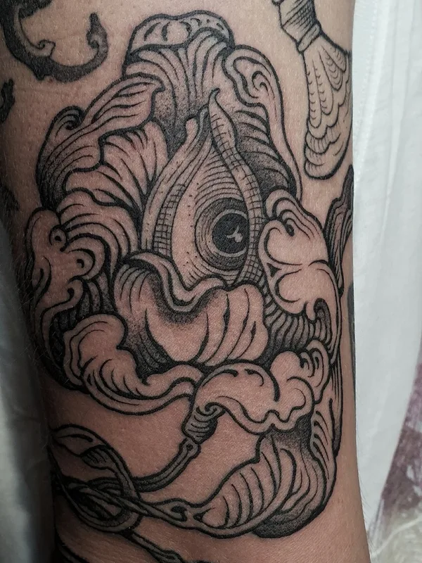black and grey blackwork татуировка на forearm #95250 | Тату мастер Игорь Кукушкин