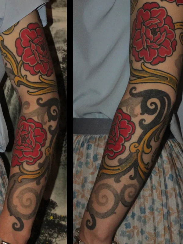 female color neo-traditional татуировка на forearm #95254 | Тату мастер Игорь Кукушкин