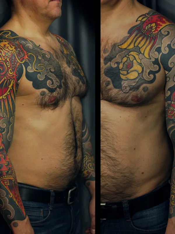 male color japanese татуировка на full sleeve #95258 | Тату мастер Игорь Кукушкин