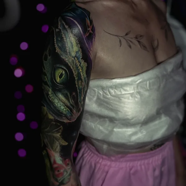 Graphic tattoo by Olesya Wargo in Сочи