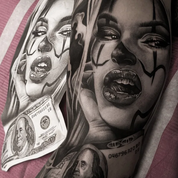 Graphic tattoo by Olesya Wargo in Сочи