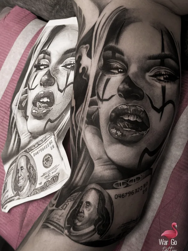 female black and grey realism tatuaje en forearm #95324 | Tatuador Olesya Wargo