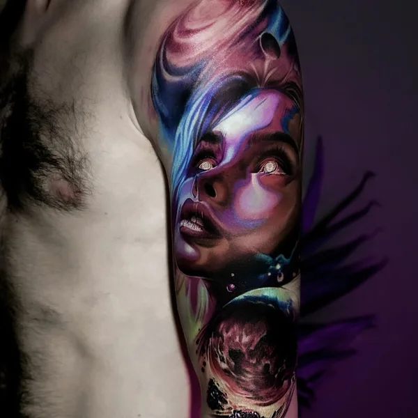 Graphic tattoo by Olesya Wargo in Сочи
