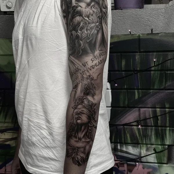 Graphic tattoo by Olesya Wargo in Сочи