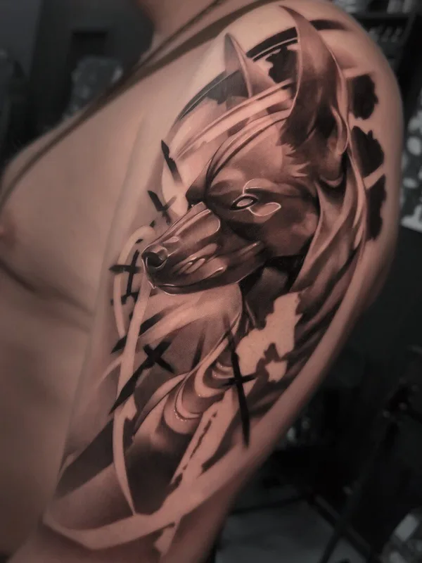 black and grey black and grey Tatuaggio su upper arm #95490 | Tatuatore Konstantin Pilipenko