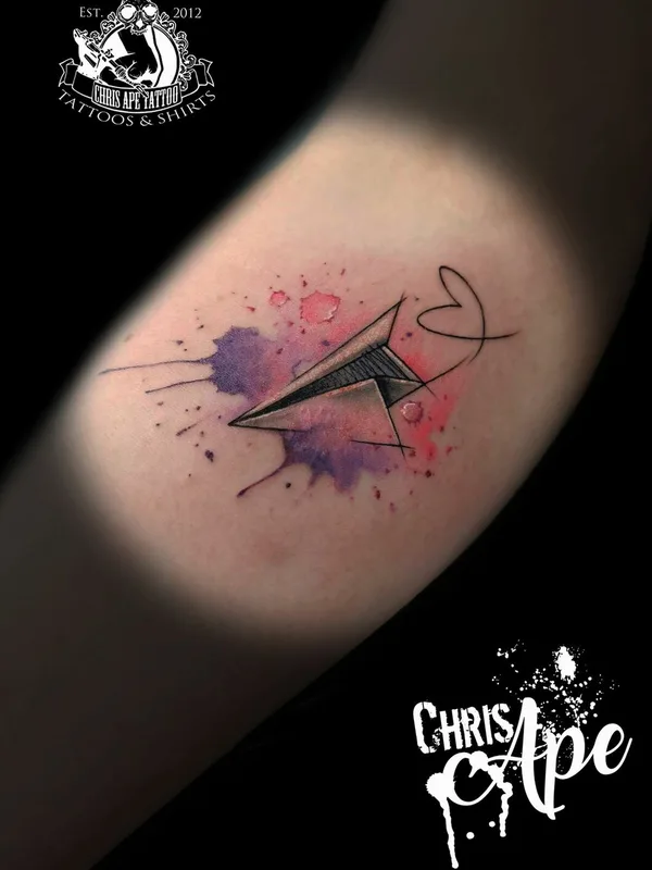 female color watercolor татуировка на arm #95587 | Тату мастер Chris Ape 
