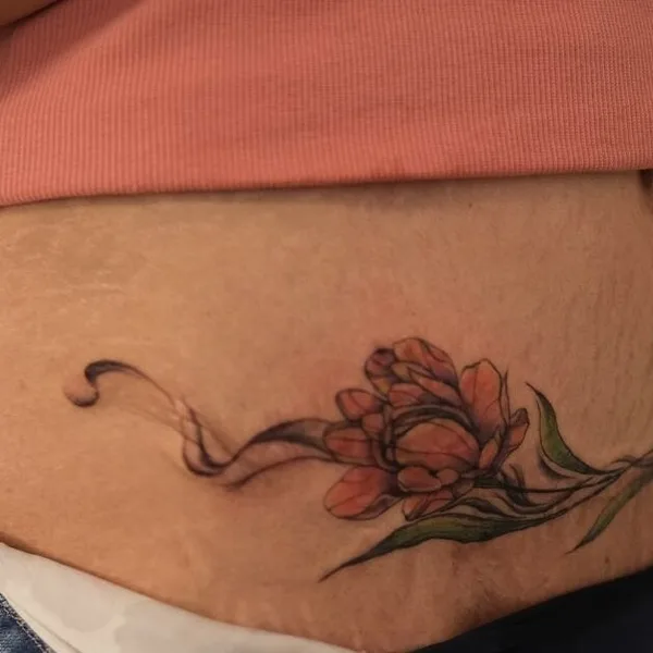 coverup tattoo by Karyna Pulcho in Los Angeles