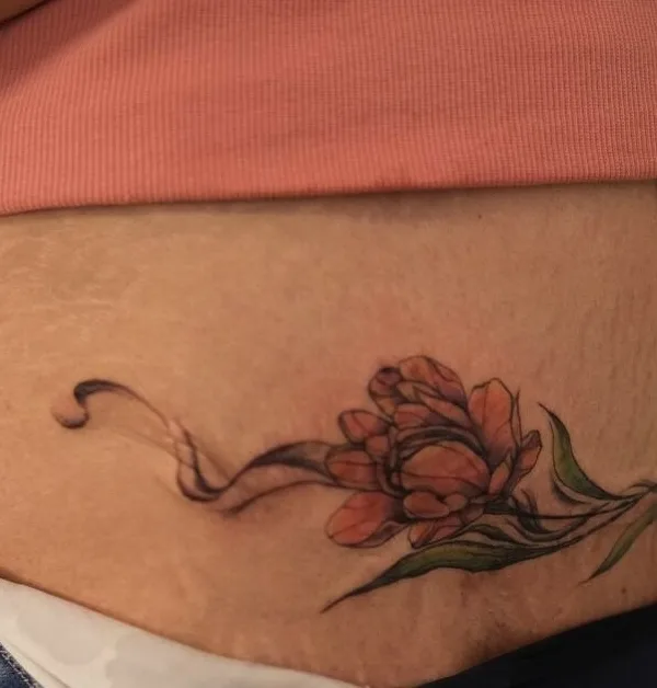 female color illustrative 타투 부위 stomach #95814 | 타투이스트 Karyna Pulcho