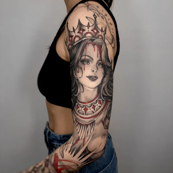 Graphic tattoo by Надежда Нестреляева in Владивосток
