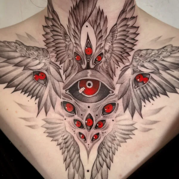 Graphic tattoo by Надежда Нестреляева in Владивосток