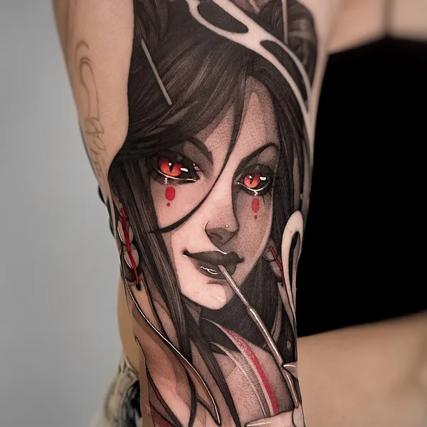 Graphic tattoo by Надежда Нестреляева in Владивосток