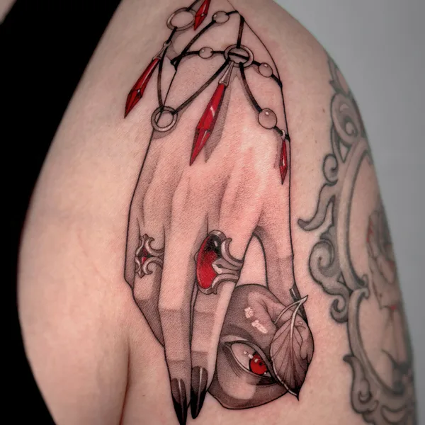 Graphic tattoo by Надежда Нестреляева in Владивосток