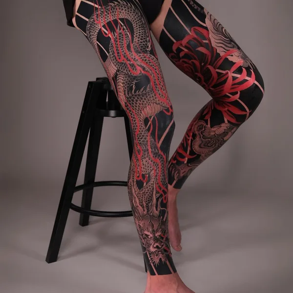 Japanese tattoo by Ivan Baiun in Los Angeles