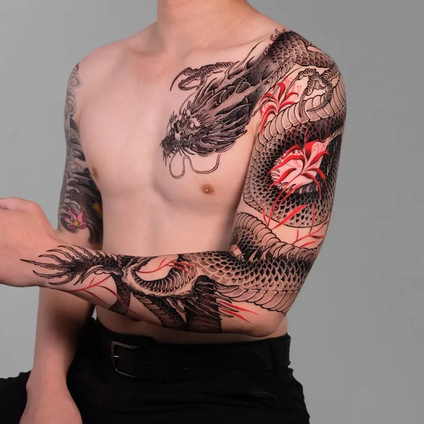 Japanese tattoo by Ivan Baiun in Los Angeles