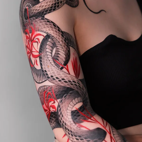 Japanese tattoo by Ivan Baiun in Los Angeles