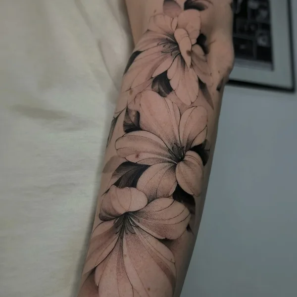 Botanical tattoo by Смишко Леонид in Калуга