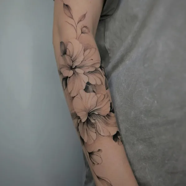 Botanical tattoo by Смишко Леонид in Калуга