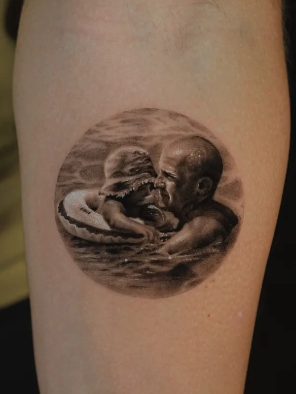 black and grey realism 타투 부위 thigh #96345 | 타투이스트 Bugra Bizel