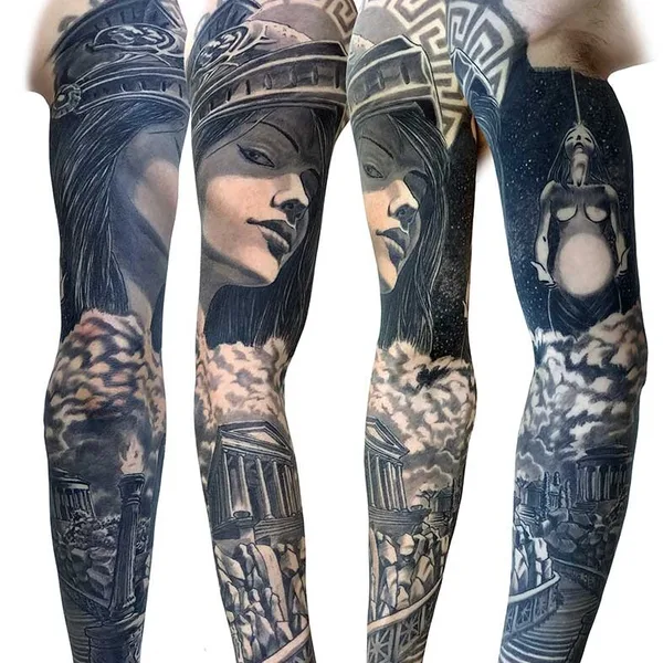 Biomechanical tattoo by Jerry Magni in Bergamo
