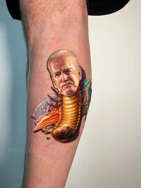 male color realism tatouage sur leg #96321 | Artiste tatoueur BACKSTAGE TATTOO